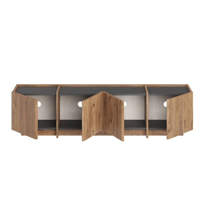Nordure Lowen Soporte de TV Pino Atlántico y Antracita